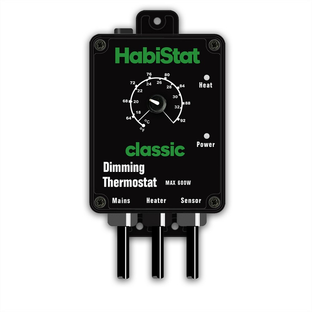 Habistat Dimmer Thermostat, Black, 600 Watt