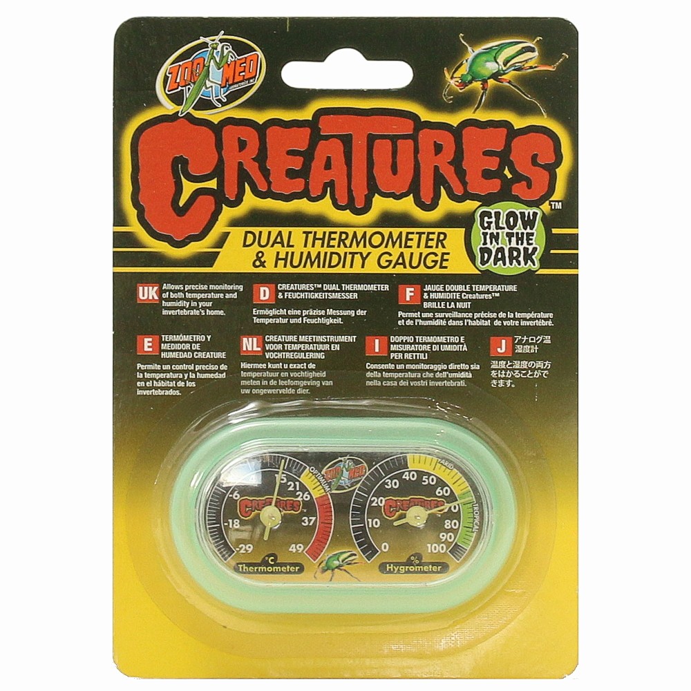 Zoo Med Creatures Dual Thermometer / Humidity Gauge